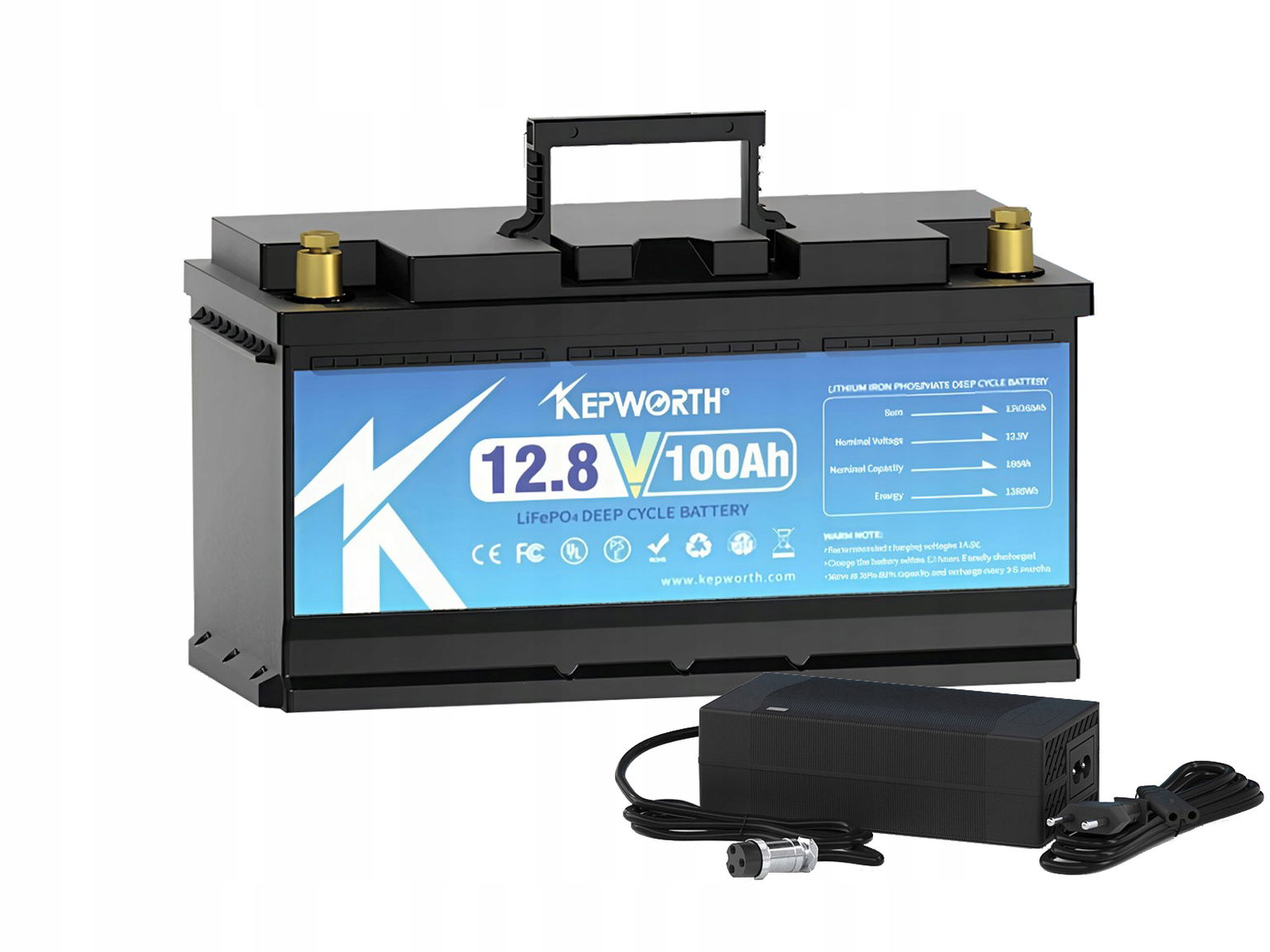 Lítium-iónový akumulátor (Li-Ion) Kepworth Battery 12V 100Ah Prenosný