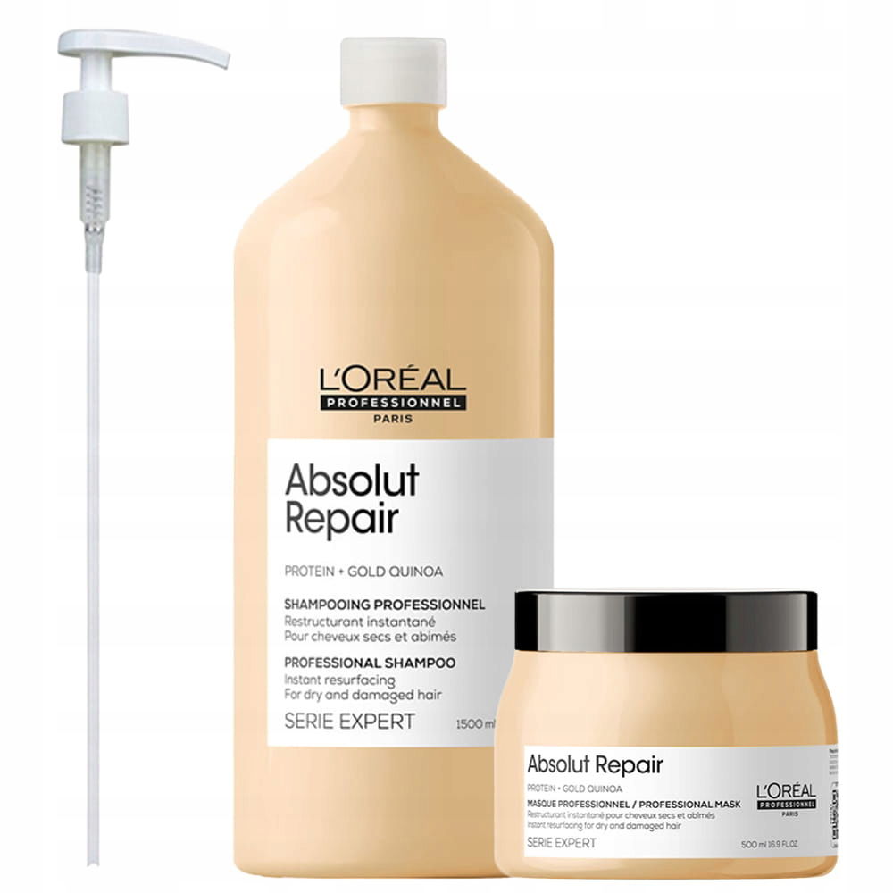 Loreal Absolut Repair sada na regeneráciu vlasov šampón 1500, maska 500