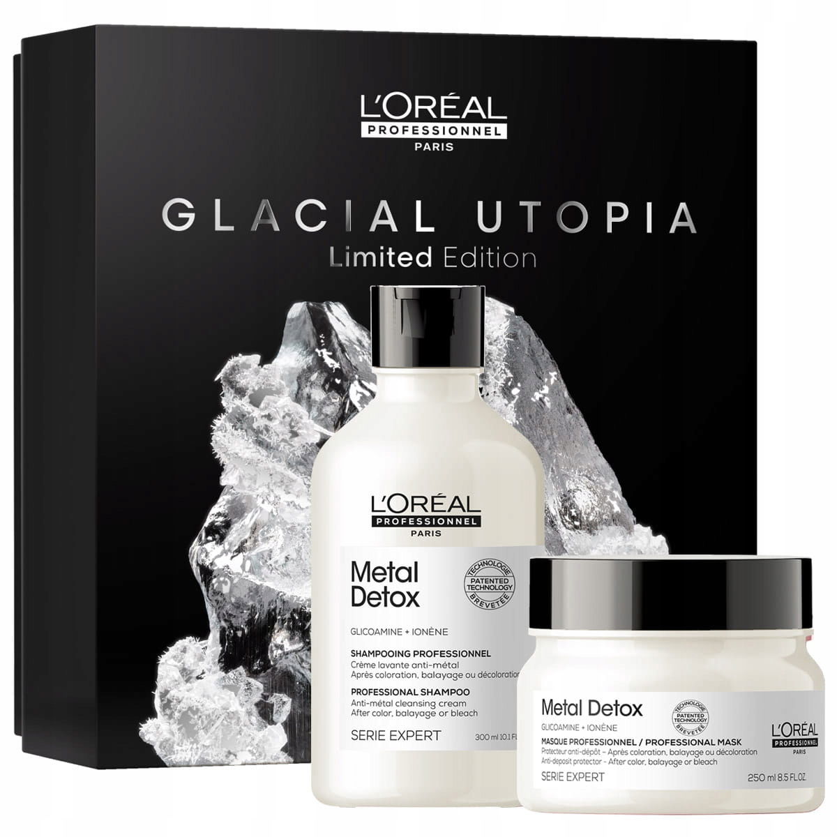 Loreal Glacial Utopia Metal Detox sada pre farbené vlasy šampónová maska