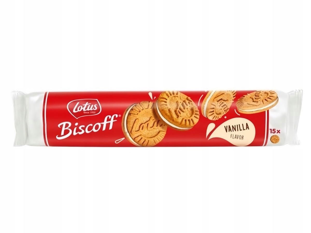 Lotus Biscoff Koláčiky Krehké plnené markízy s vanilkovým krémom 150 g