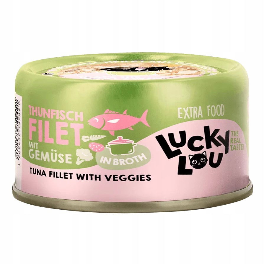Lucky Lou Extrafood Tuniak a zelenina vo vývare 70 g Filety pre mačky