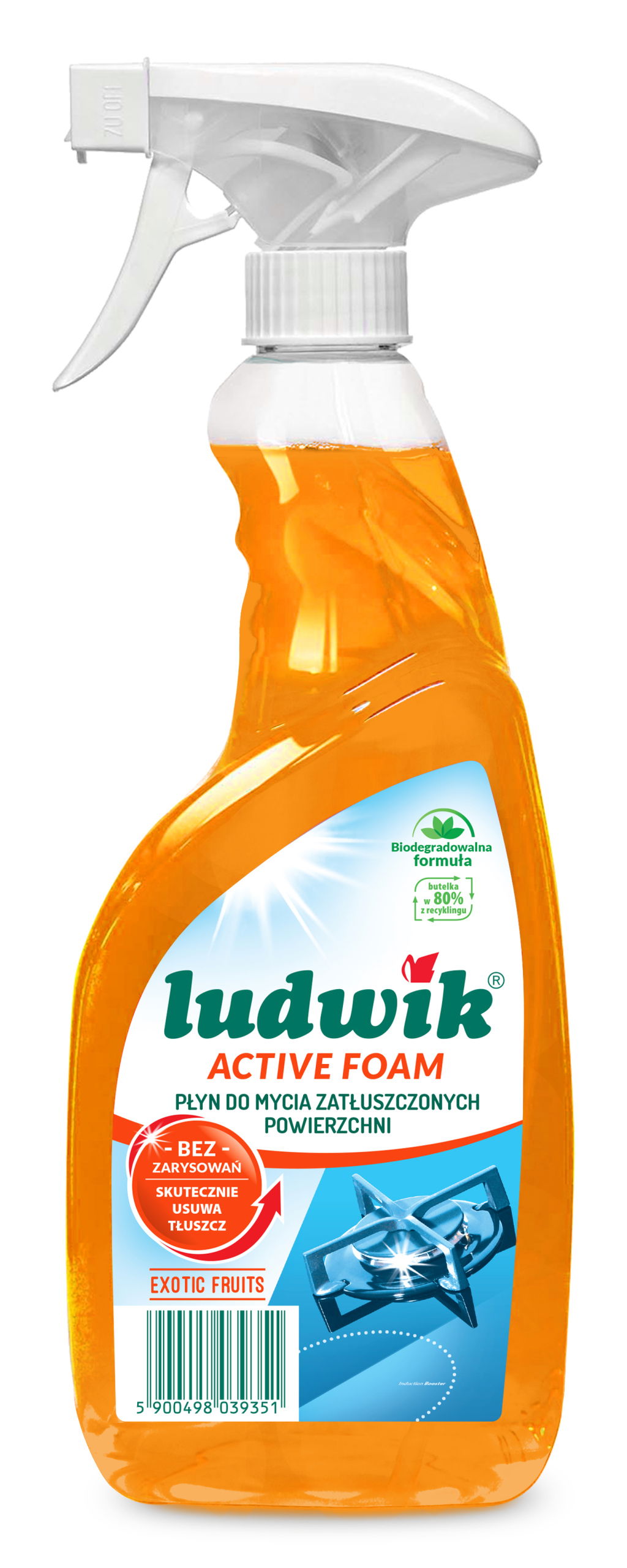 Ludwik Tekutý prostriedok na umývanie tuku Active Foam 600 ml