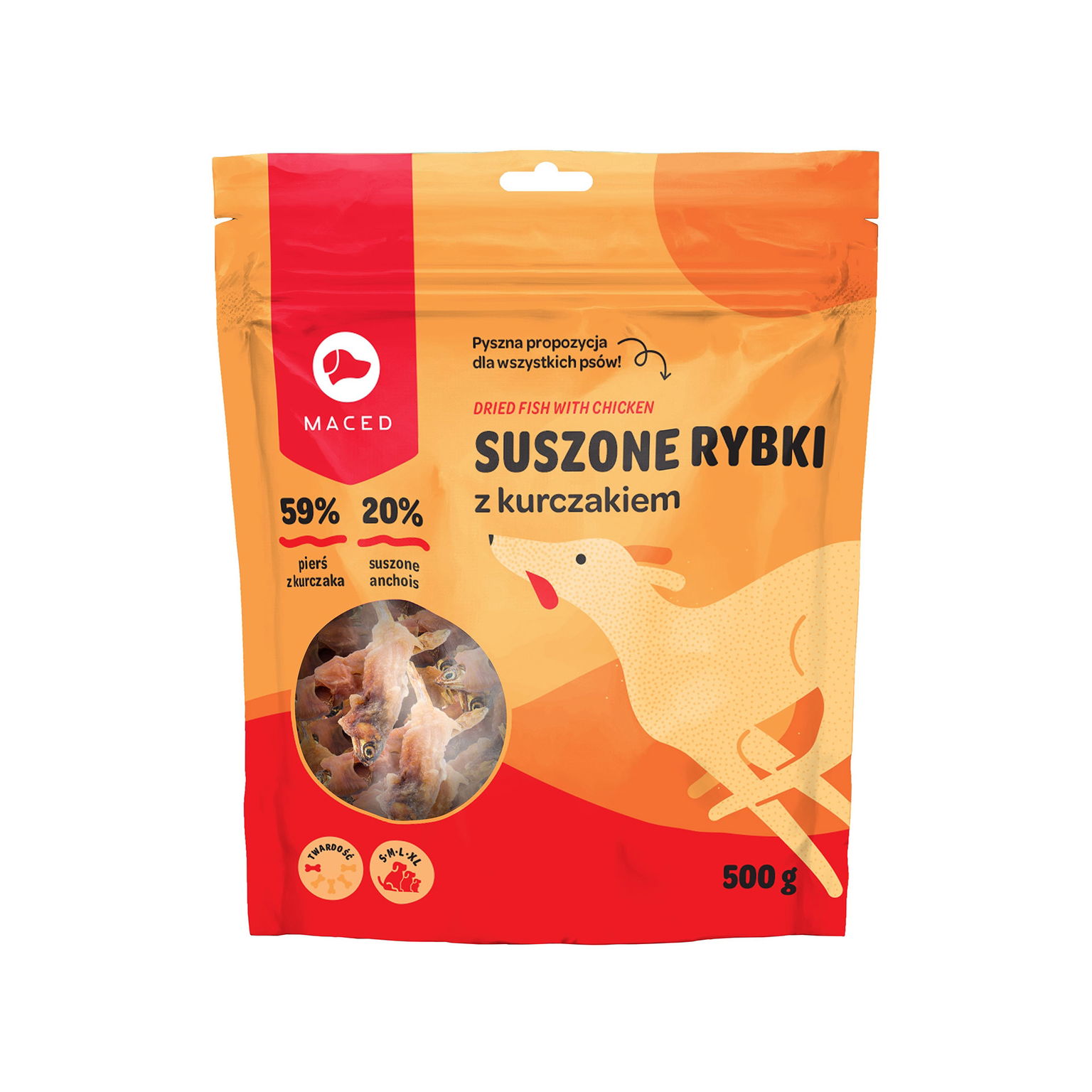 Maced Sušené rybky s kuracím mäsom 500 g