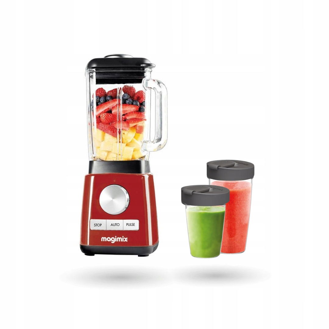 Magimix Power Blender Premium 1300 W Ultracichy 2 fľaše Červený