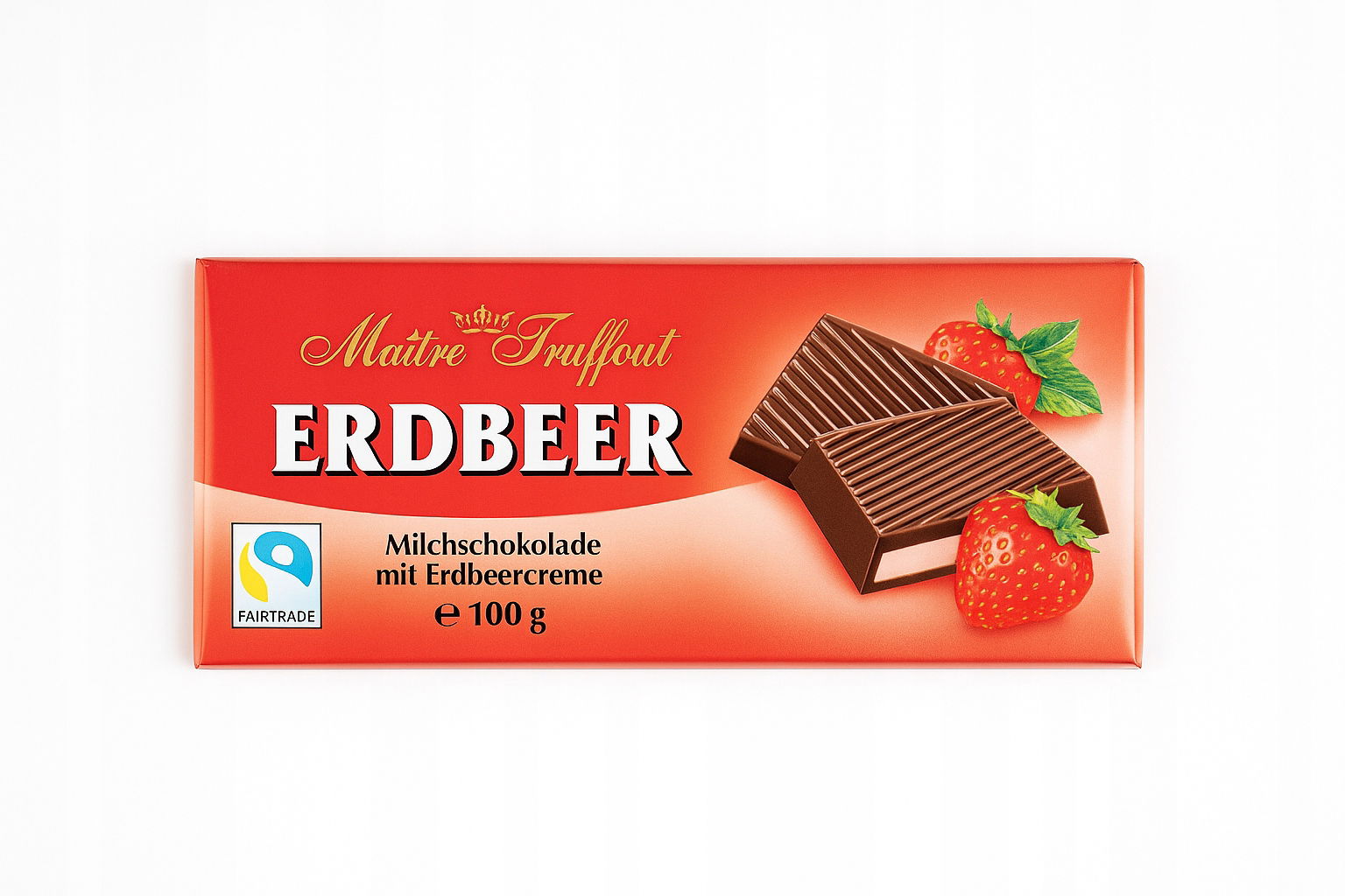 Maitre Truffout Plnená jahodová čokoláda 100 g