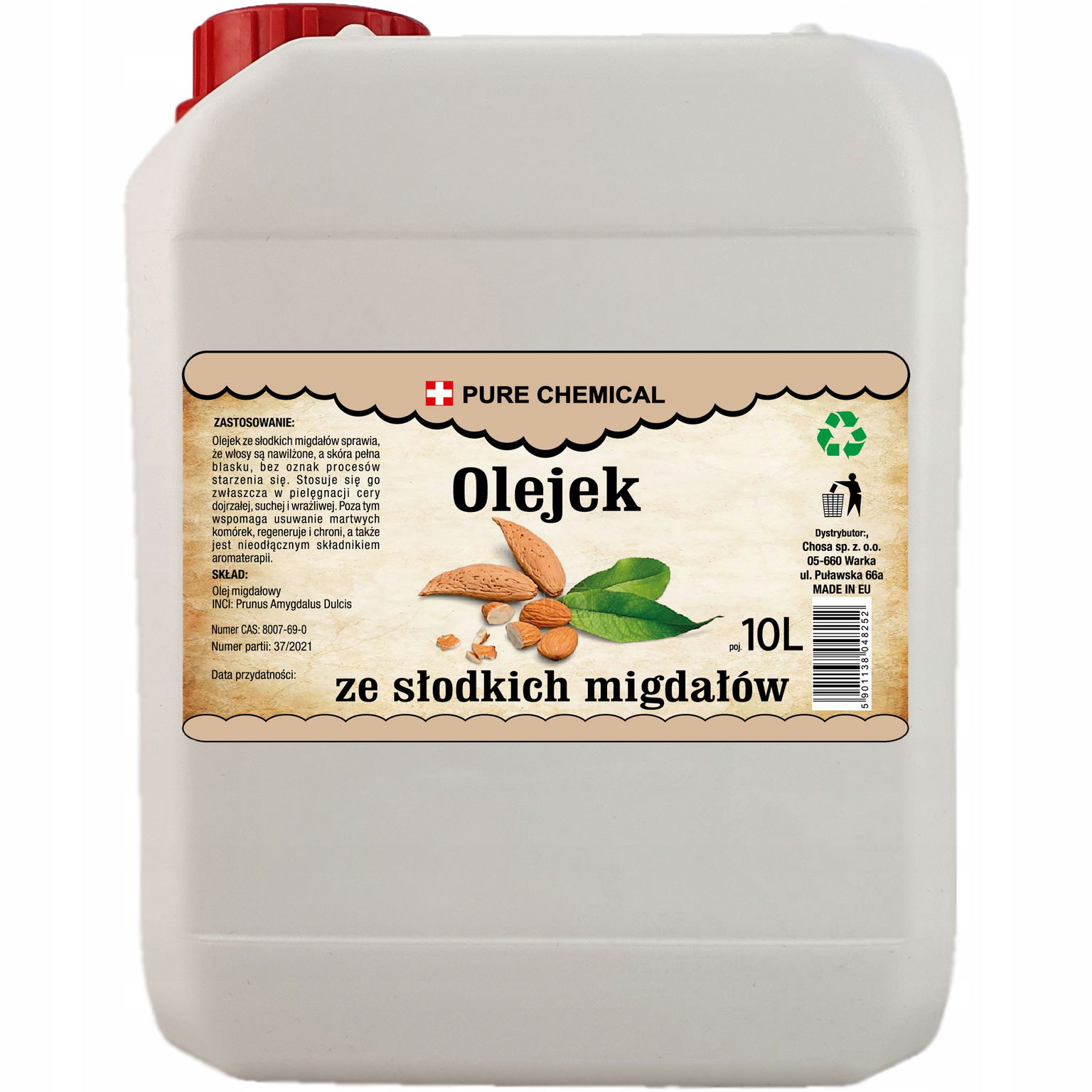 Mandľový Olej Zo Sladkých Mandlí 10 l