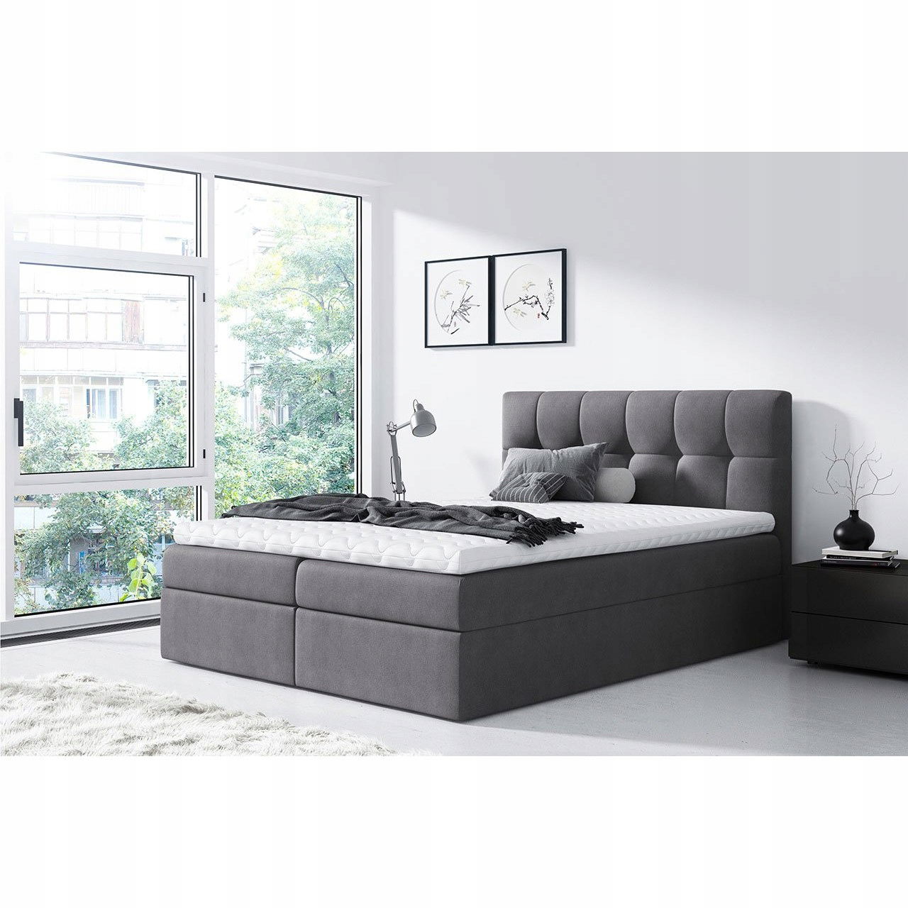 Manželská posteľ Boxspring Maddox (160x200) (Rico 23)