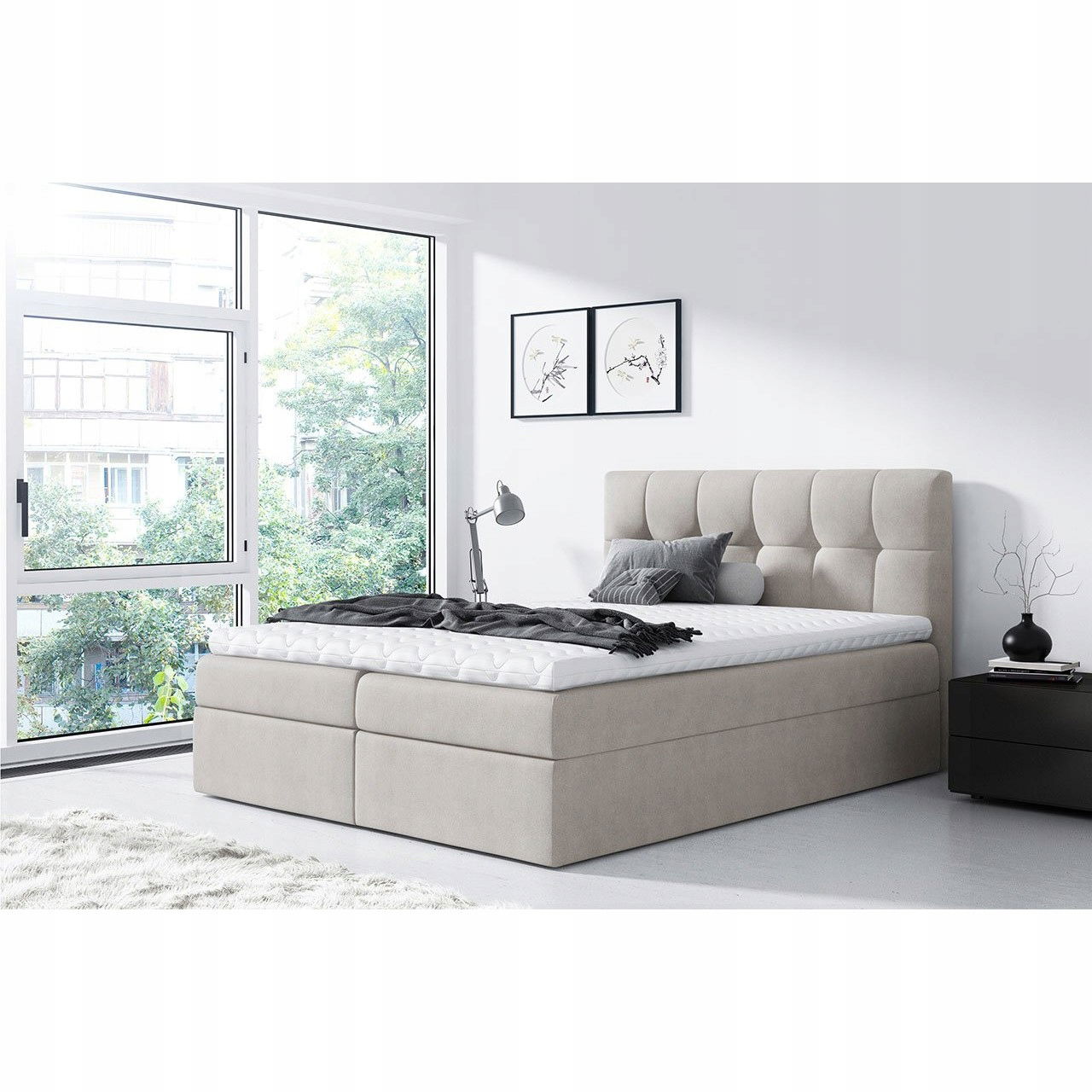Manželská posteľ Boxspring Maddox (180x200) (Rico 1)