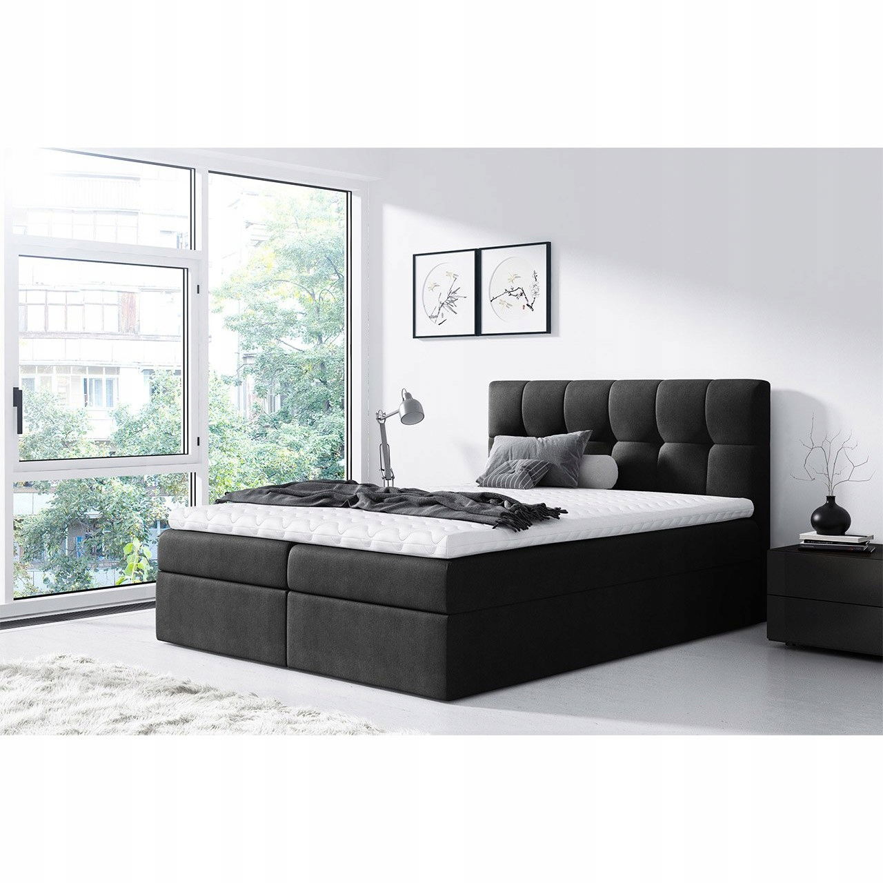 Manželská posteľ Boxspring Maddox (180x200) (Rico 13)