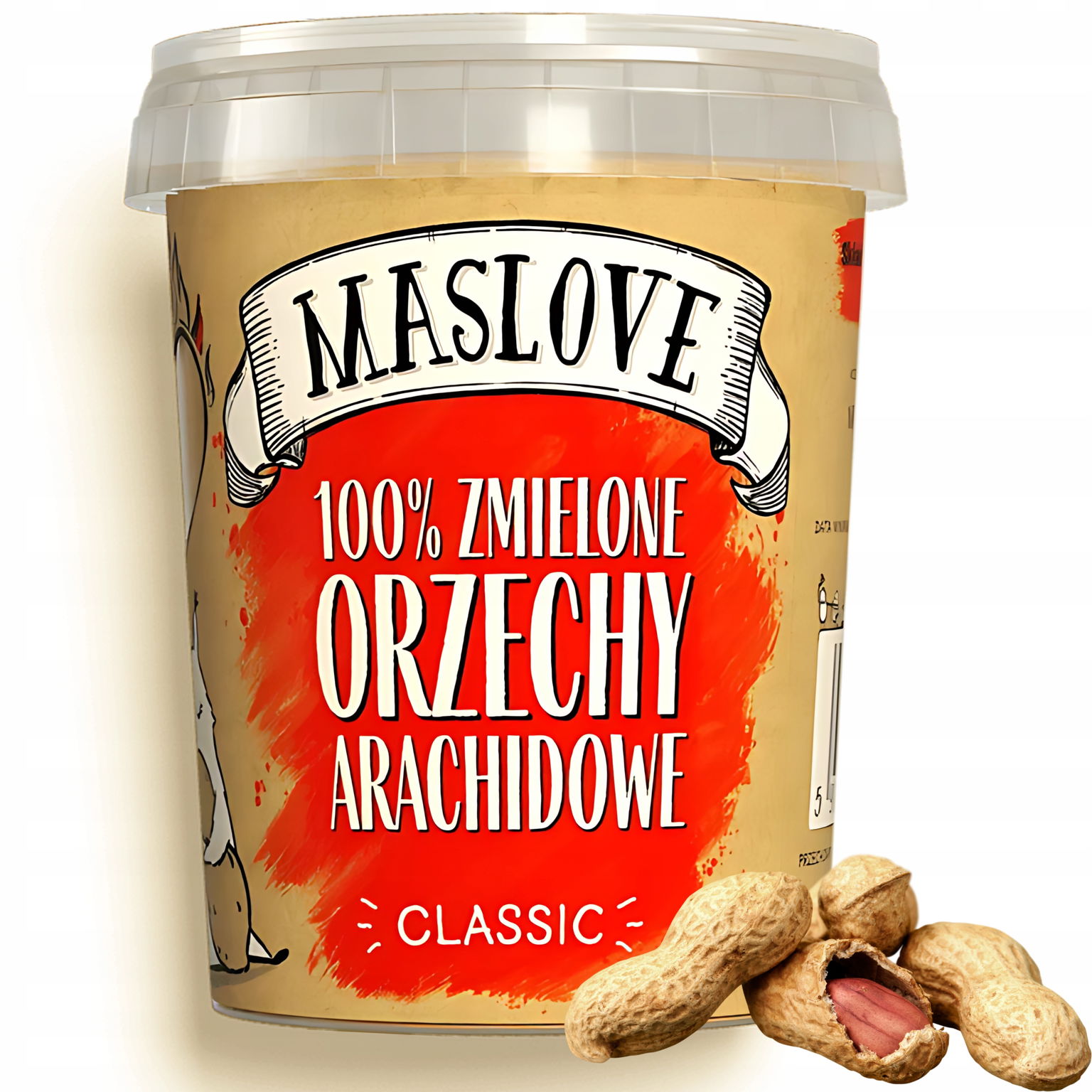 Maslove Orechová Krémová Pasta 100 % Mleté Arachidové Orechy Classic 400 g