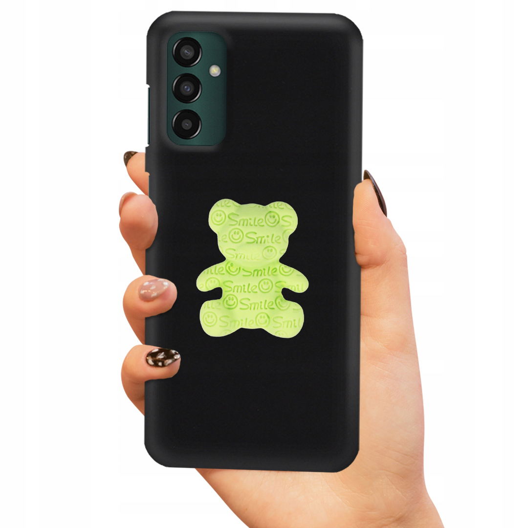 Matné Čierne Puzdro Pre Samsung M23 5G Zelený Medvedík