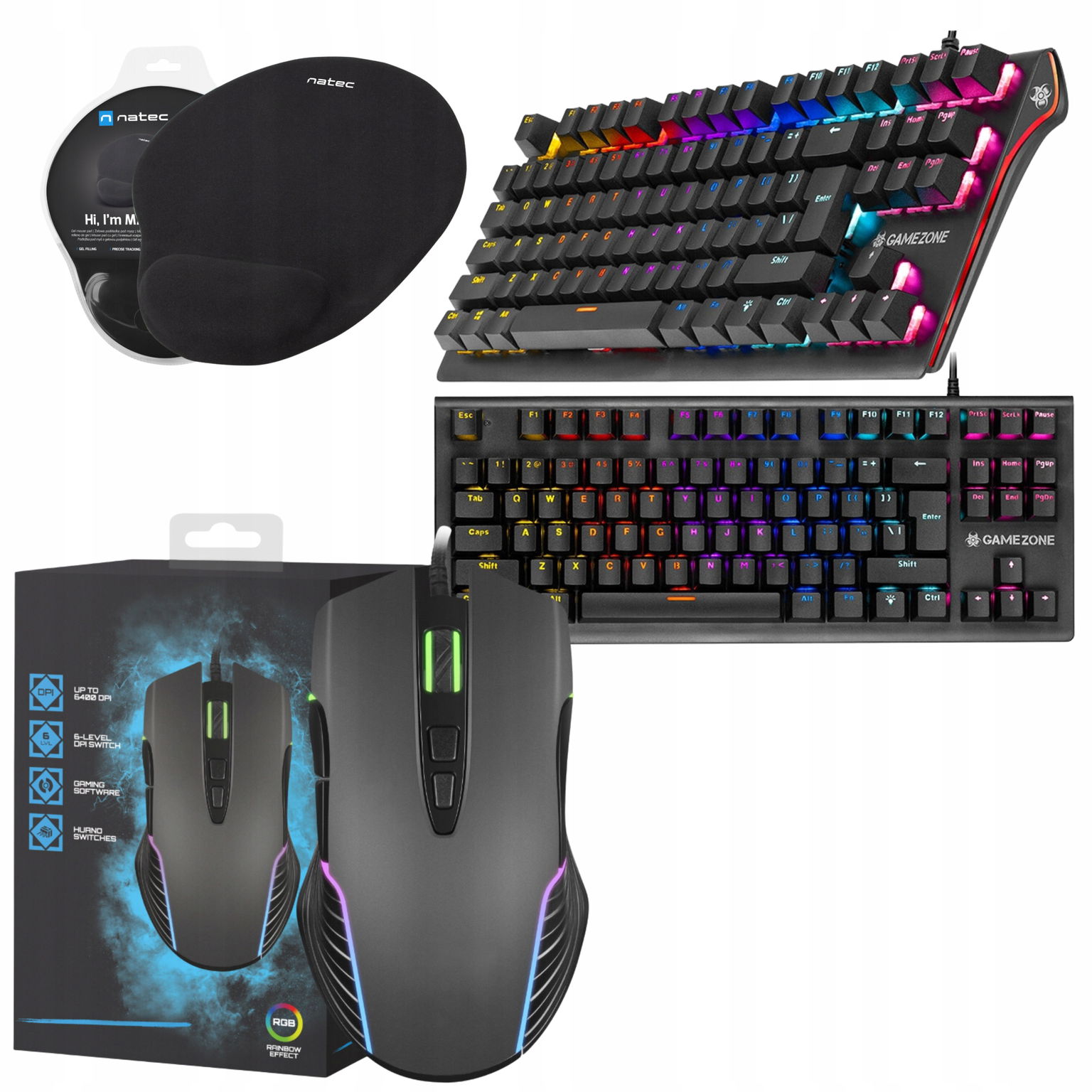 Mechanická Klávesnica, Herná Myš, Sada Rgb