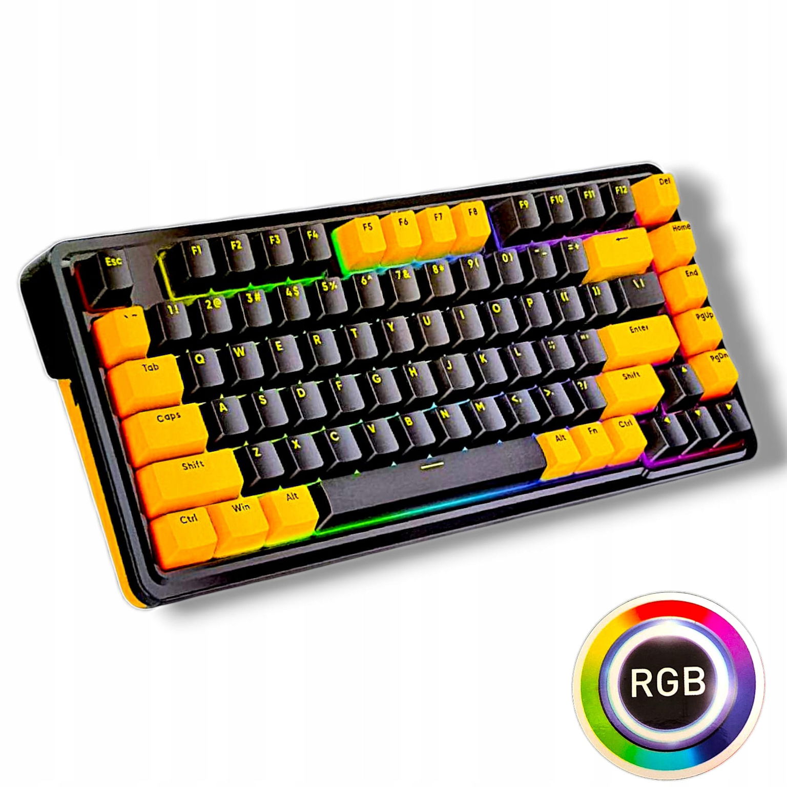 Mechanická klávesnica Redragon K649PY Elf Pbt Žlto-čierna pre hry