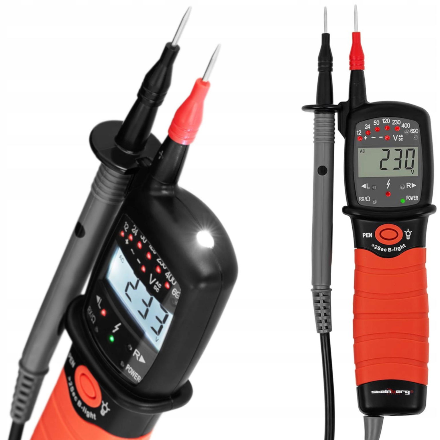 Merač napätia Ac/dc rozsah 12 V – 690 V LCD