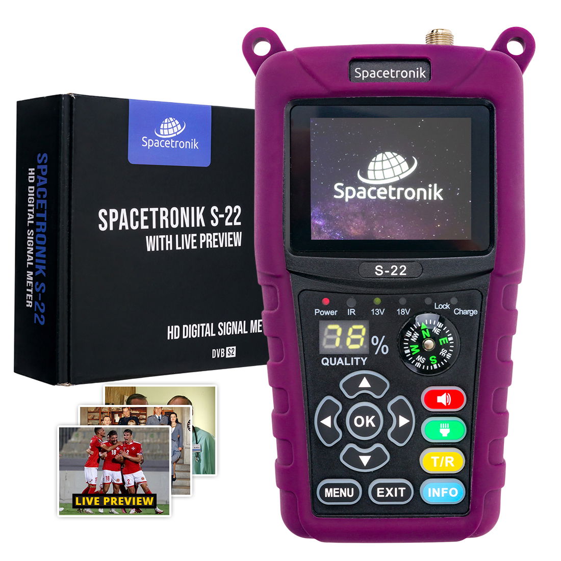Merač signálu Sat Spacetronik S-22 DVB-S/S2