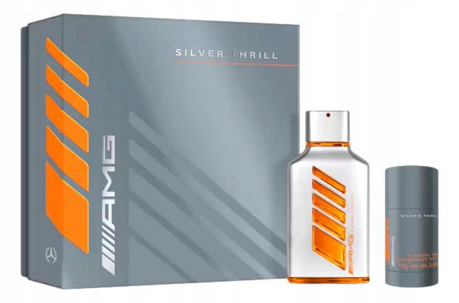 Mercedes pánsky darčekový set Amg Silver Thrill dezodorant 75 g parfum 100 m
