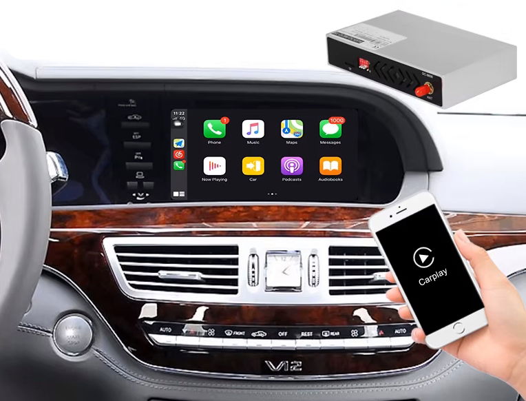 Mercedes S Klasa w221 Bezdrôtový Carplay Android Auto Bluetooth