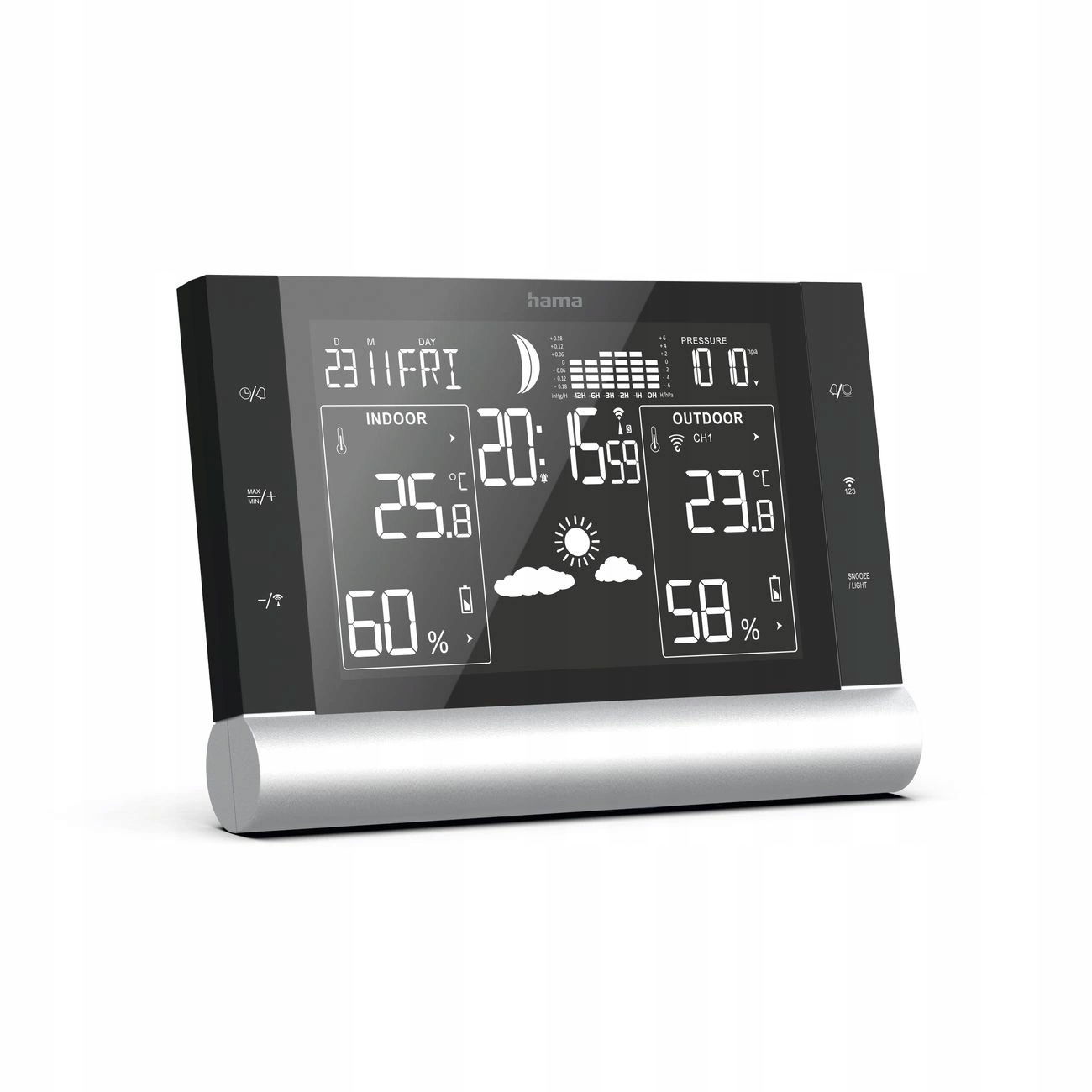 Meteorologická stanica Black Line Plus čierna