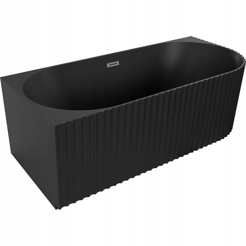 Mexen Gia voľne stojaca rohová vaňa 170x80cm čierna mat gun metal