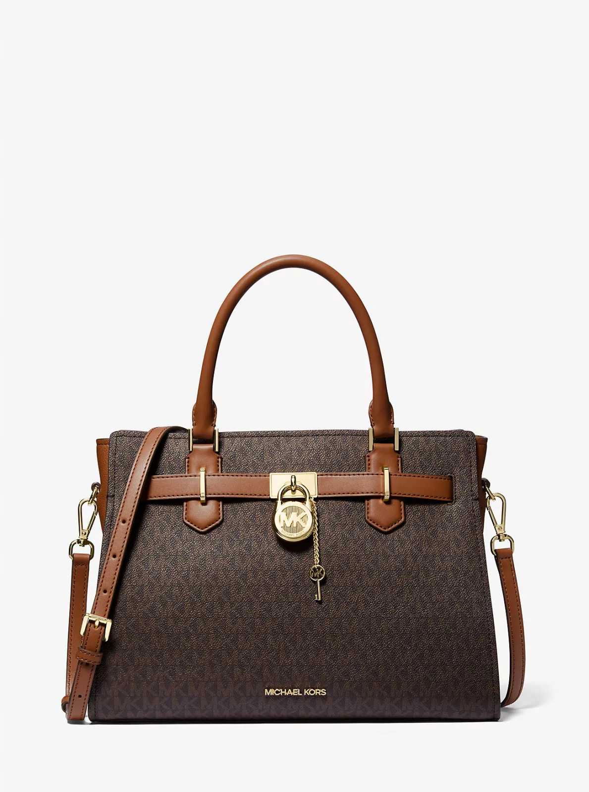 Michael Kors dámska kabelka Hamilton hnedá logová