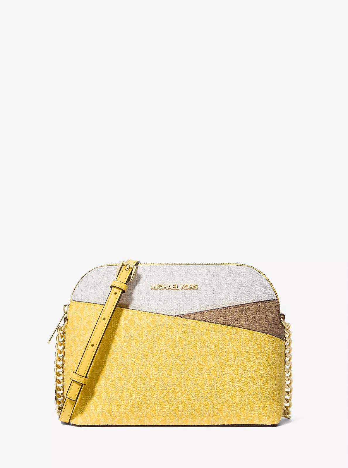 Michael Kors dámska kabelka,crossbody Jet Set Medium Dome žltá