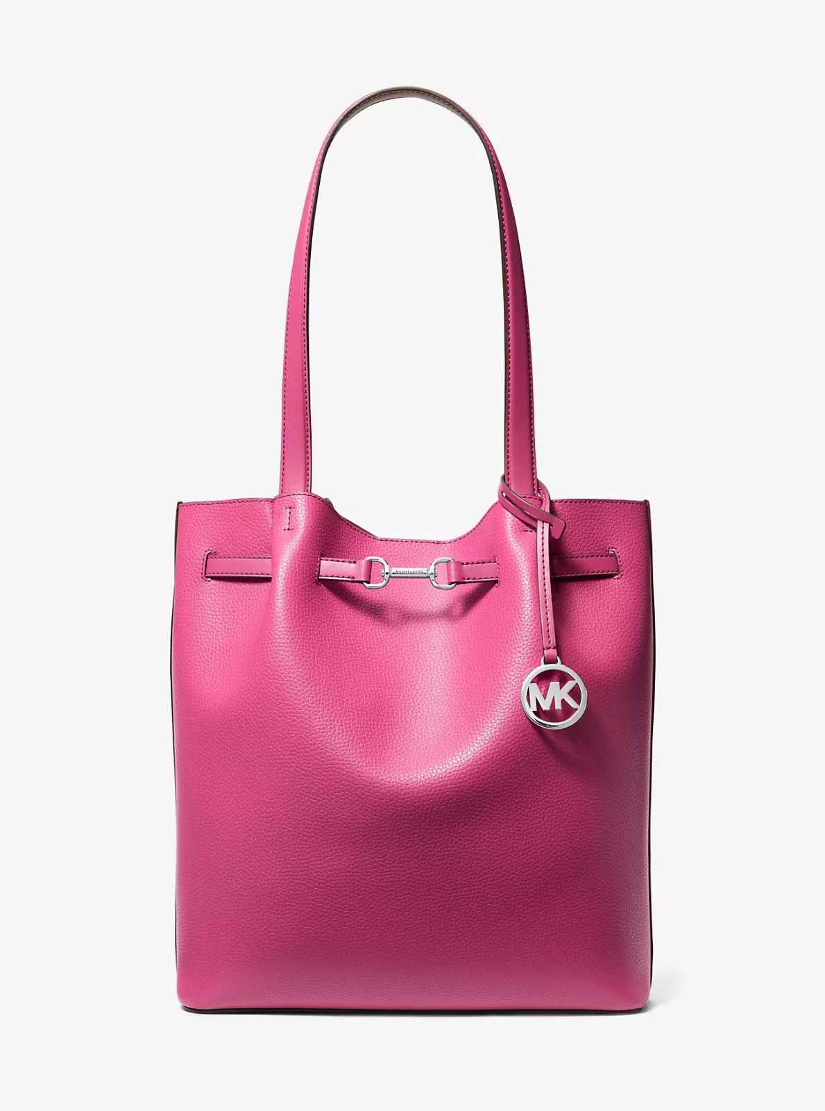 Michael Kors dámska kožená veľká kabelka Carson Large Pebbled ružová