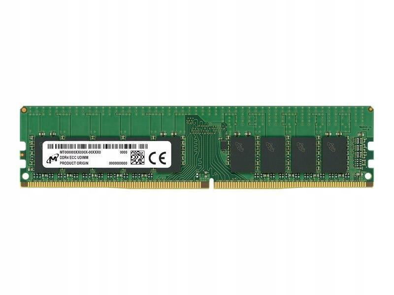 Micron Ecc Udimm DDR4 16GB 1Rx8 3200MHz PC4-25600 MTA9ASF2G72AZ-3G2R