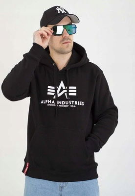 Mikina Alpha Industries s kapucňou Basic 178312, čierna