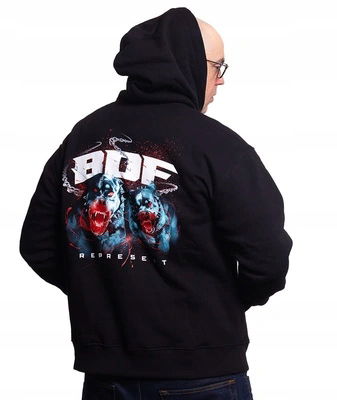 Mikina Brain Dead Familia s kapucňou Rottweiler čierna
