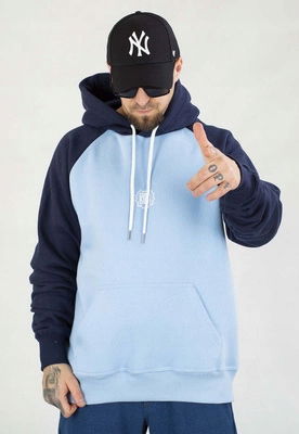 Mikina Diil s kapucňou Reglan modro-modrá