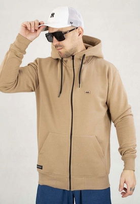 Mikina Elade Zip s kapucňou Patch béžová