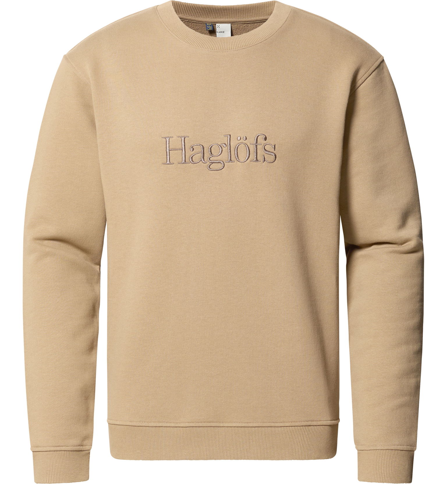 Mikina Haglöfs Crewneck pánská barva: hnědá, velikost: XL