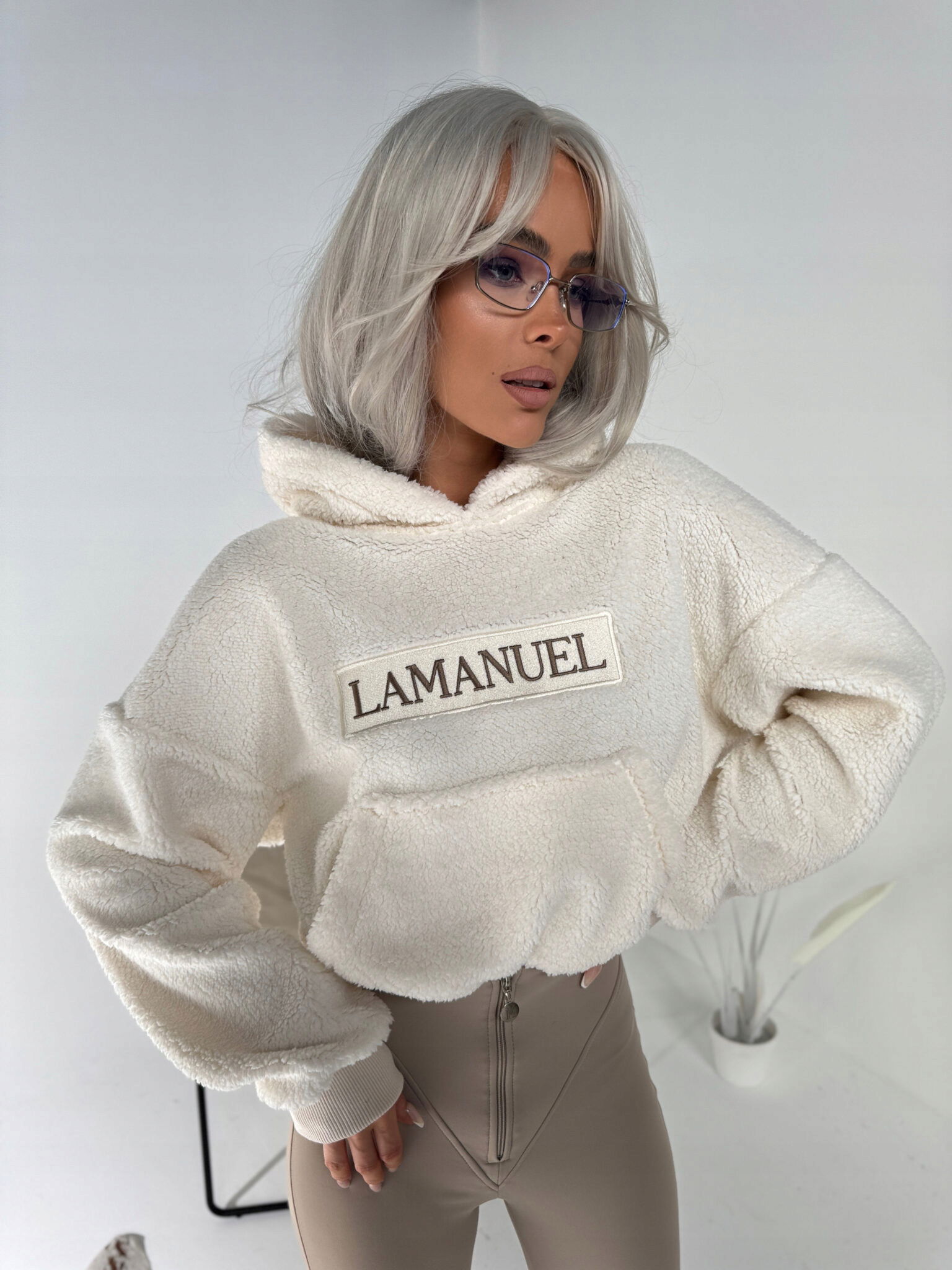 Mikina Lamanuel Puffy ecru Uni la manuel