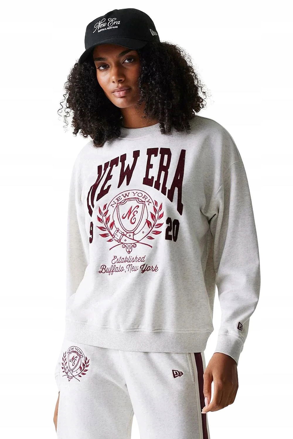 Mikina New Era Crest Graphic Crew Branded Ecru