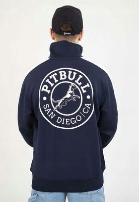 Mikina Pit Bull Bez kapucne Zip San Diego Ca dark navy