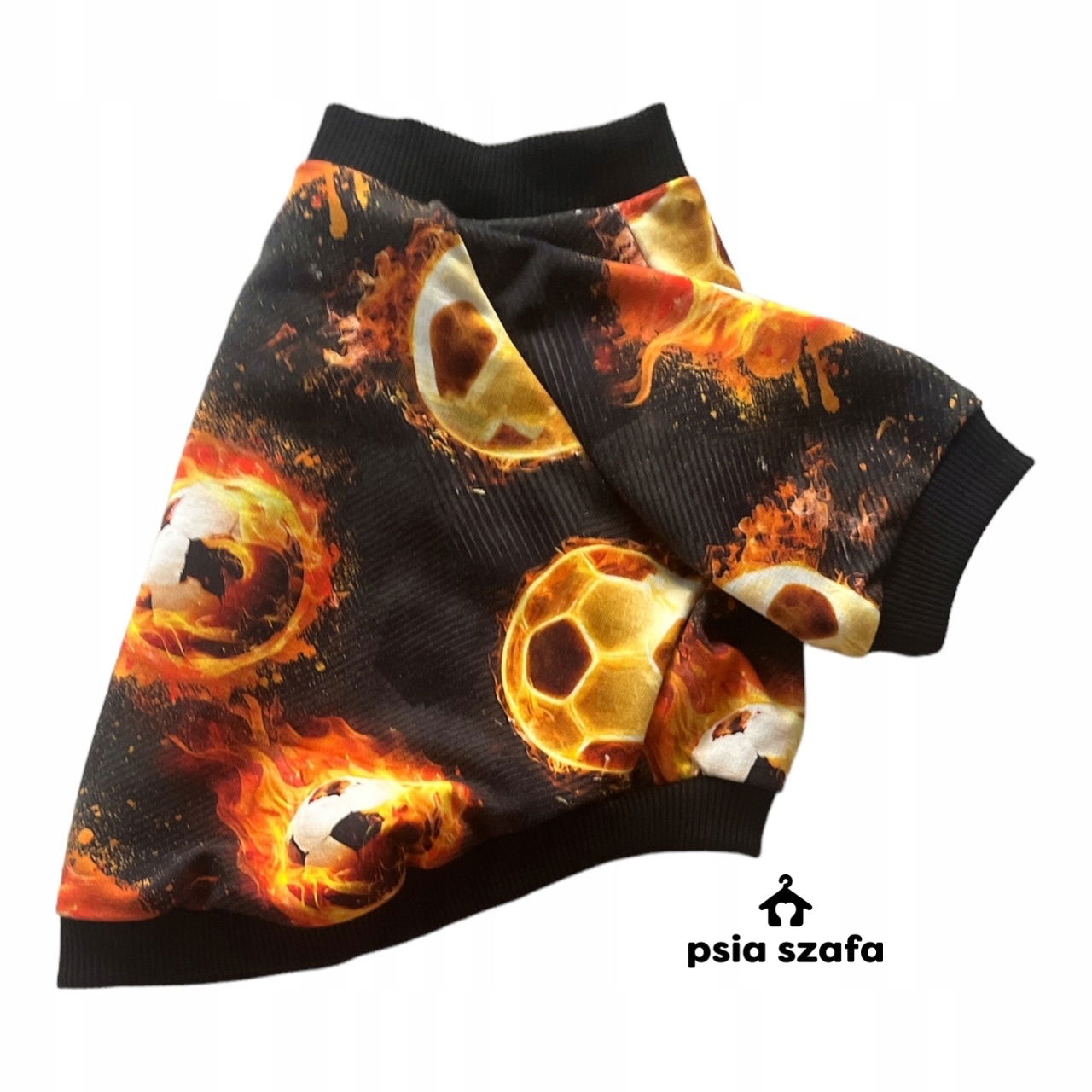 Mikina pre psa s raglánovým rukávom Futbalová lopta veľkosť L