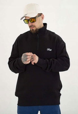 Mikina Prosto Bez kapucne Essential Half Zip čierna