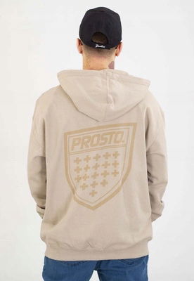 Mikina Prosto na zips s kapucňou Shield béžová