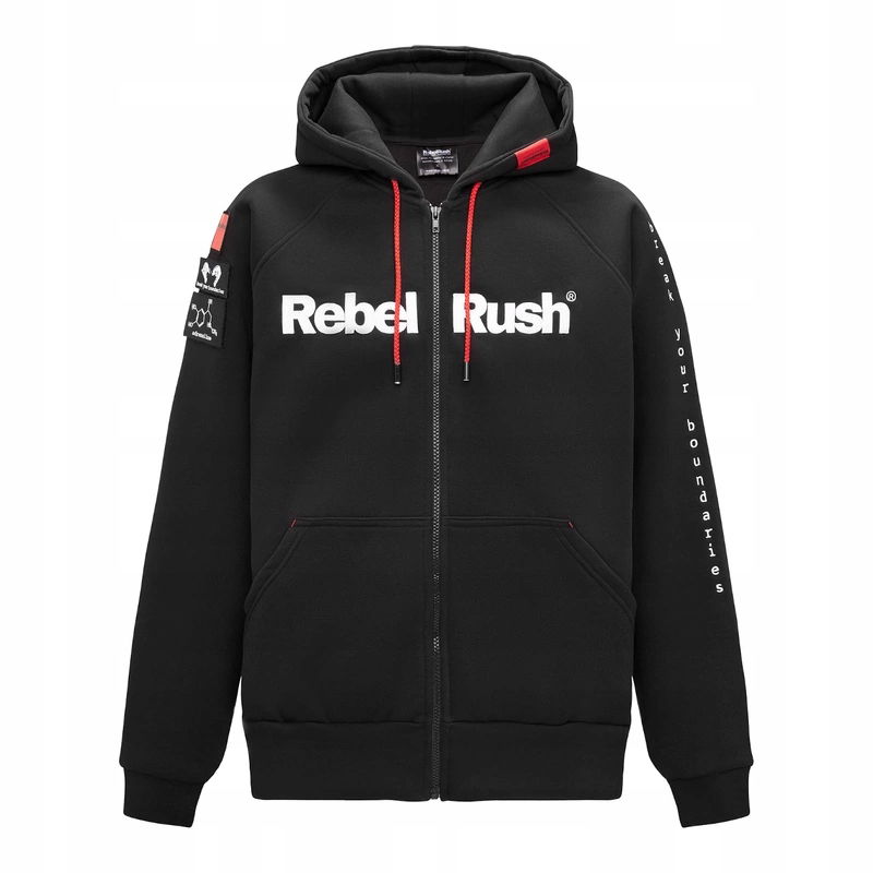 Mikina Rebelrush Zip Black čierna