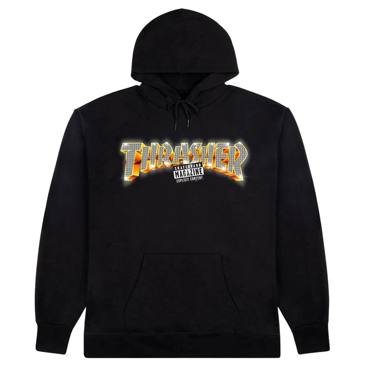 mikina Thrasher Explicit Hoodie Čierna