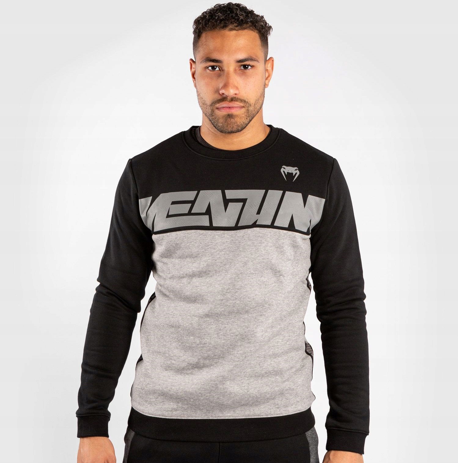 Mikina Venum Connect Crewneck Čierna/grey XL