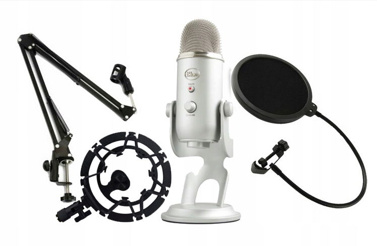 Mikrofón Yeti Blue Štúdiový Statív Pop Kôš