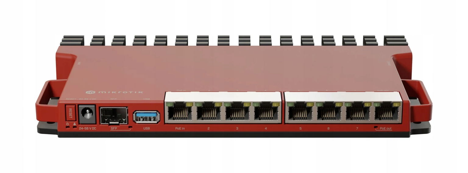 Mikrotik L009UiGS-RM router 2.5 Gigabit Ethernet, Gigabit Ethernet Červený