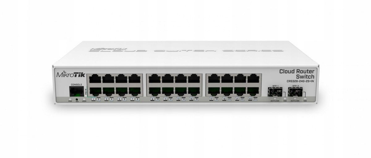 Mikrotik Prepínač 24xGbE 2xSFP+ CRS326-24G-2S+IN