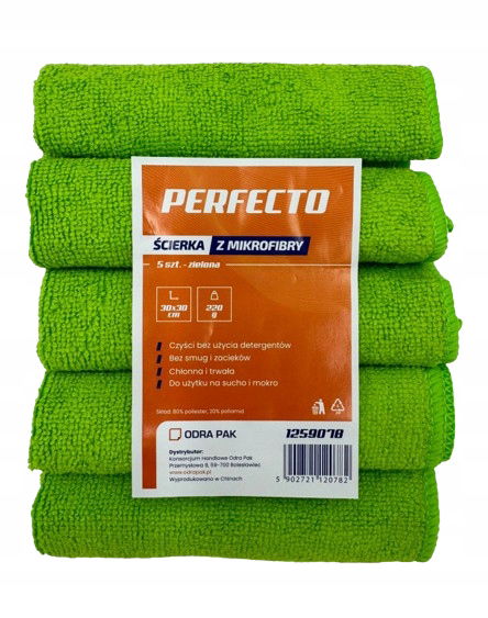 Mikrovláknová Utierka 30 X 30 CM 220 G Na Mokré A Suché Umývanie Povrchov