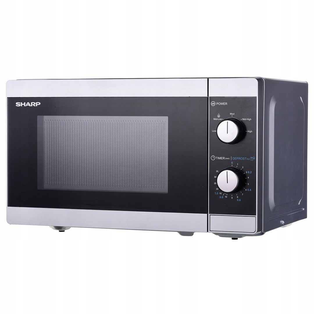 Mikrovlnná rúra Sharp YC-MS01E-S (800 W; 20 l; strieborná farba)