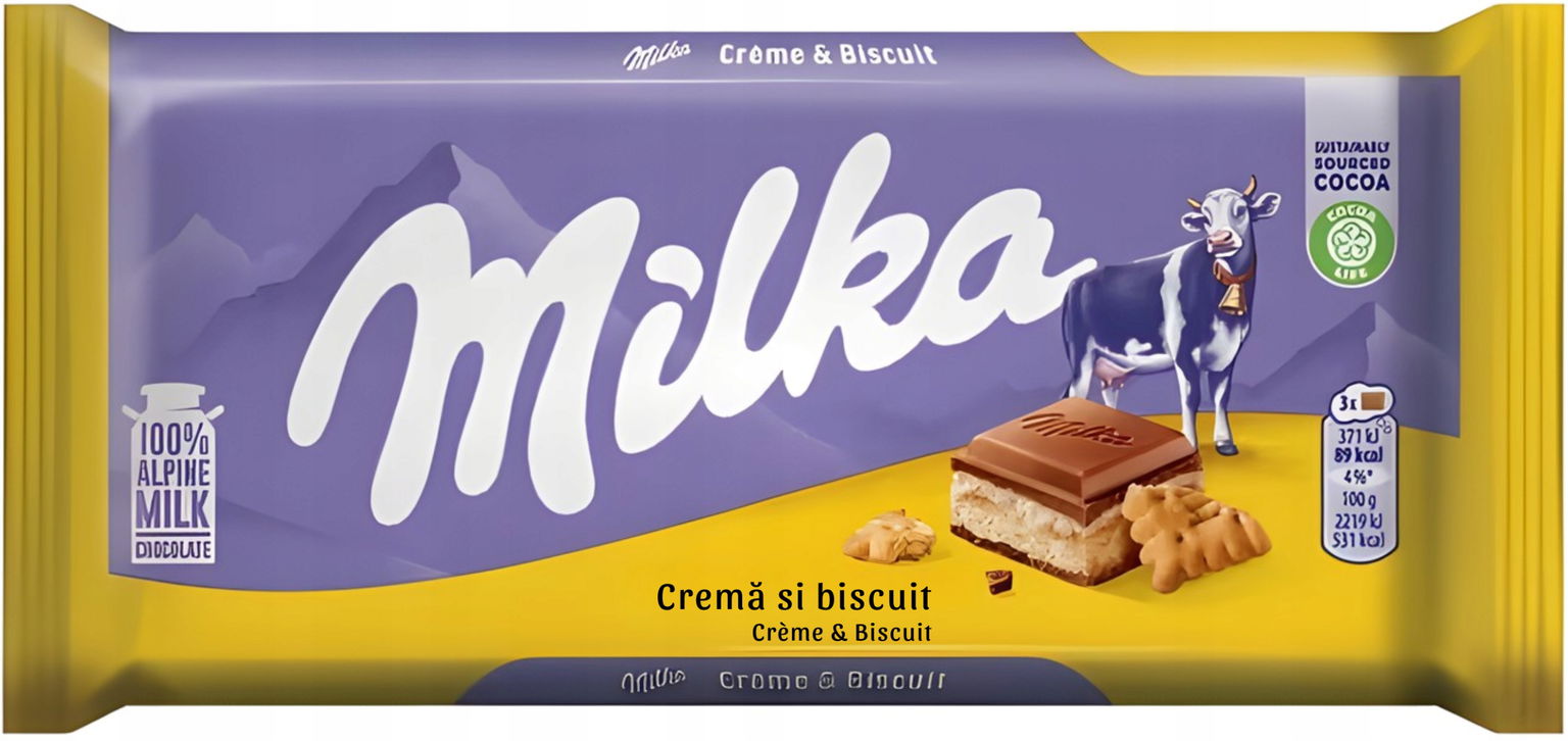 Milka Crema si biscuit 100g