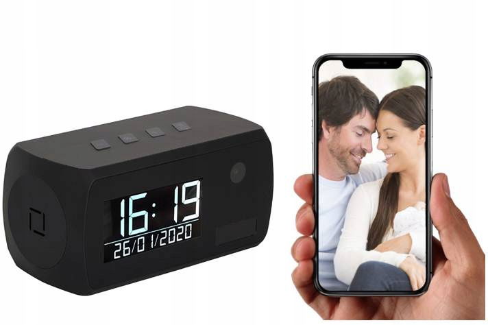 Mini kamera Budík Pir rok na batérii LS6