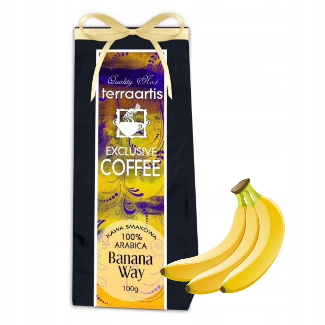 Mletá chuťová káva Banana Way 100 % Arabica Premium Coffee 100g Terraartis