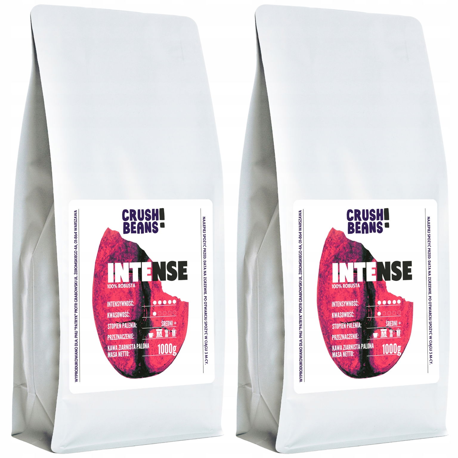 Mletá káva 2 kg Intense Crush Beans Set